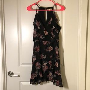 Black floral dress
